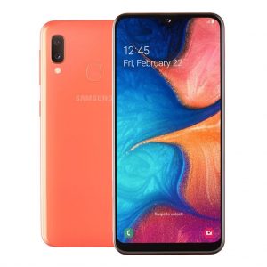 Samsung Phones Samsung – Galaxy A20E – Dual-Sim – 32GB – Coral Orange